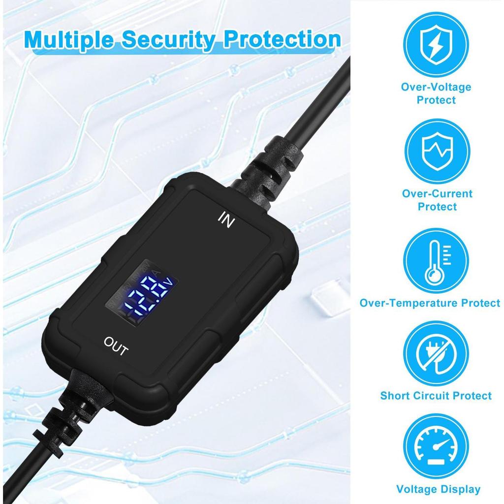 Adaptateur secteur Convertisseur de tension élévateur Type-C vers Prise femelle Allume-cigare 5V vers 12V Câble PD Câble d'extension