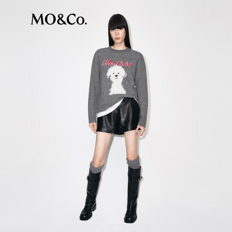 

MO&Co. Women s Animal Pattern Wool Blend Sweater XS