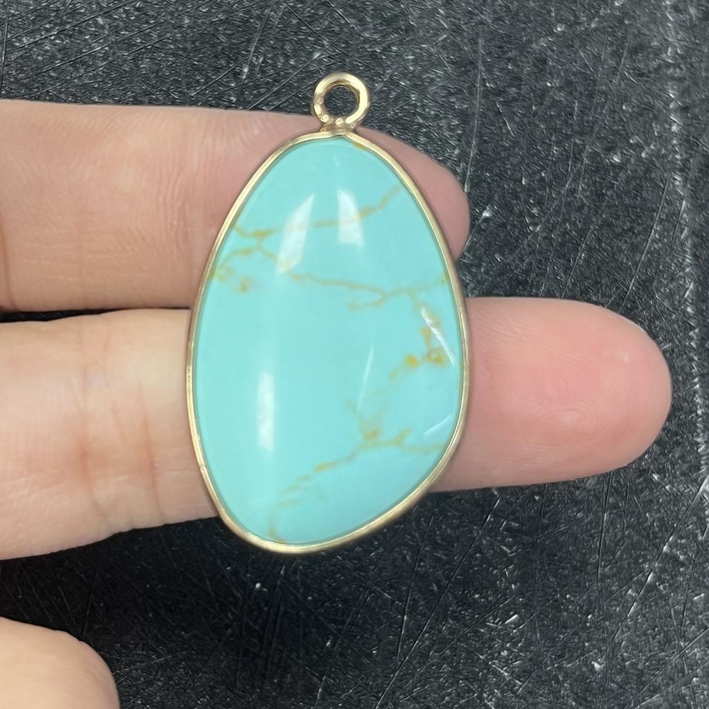 1 Stück, Energie-Naturstein-Anhänger, Böhmischer Stil Handgefertigt Unregelmäßiger Kristallachat Amethyst Jade Edelstein Anhänger für Schmuckherstellung DIY 20×35mm
