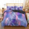 Lightning Duvet Cover Set Natural Phenomenon Bedding Set 3pcs for Kids Boys Thunder Comforter Cover Soft Polyester Quilt Cover