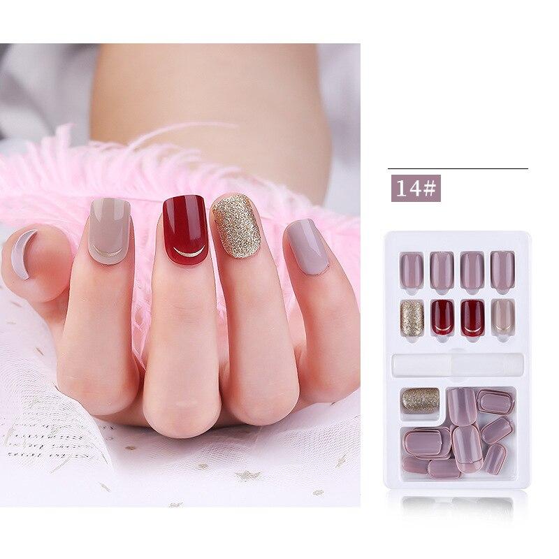 30 Pz / set Glitter Falsi Suggerimenti per la copertura completa False Nail Art Design Unghie artificiali opache Moda fai da te Chiodo finto Presse sulla punta