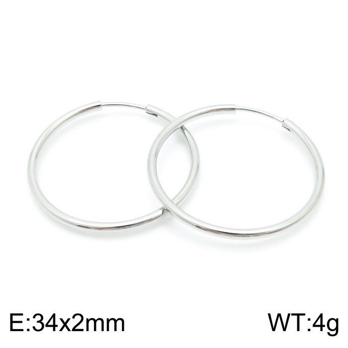 Men's and Women's Hand-Polished 304 Stainless Steel Round Wire Ear Cuffs and Studs