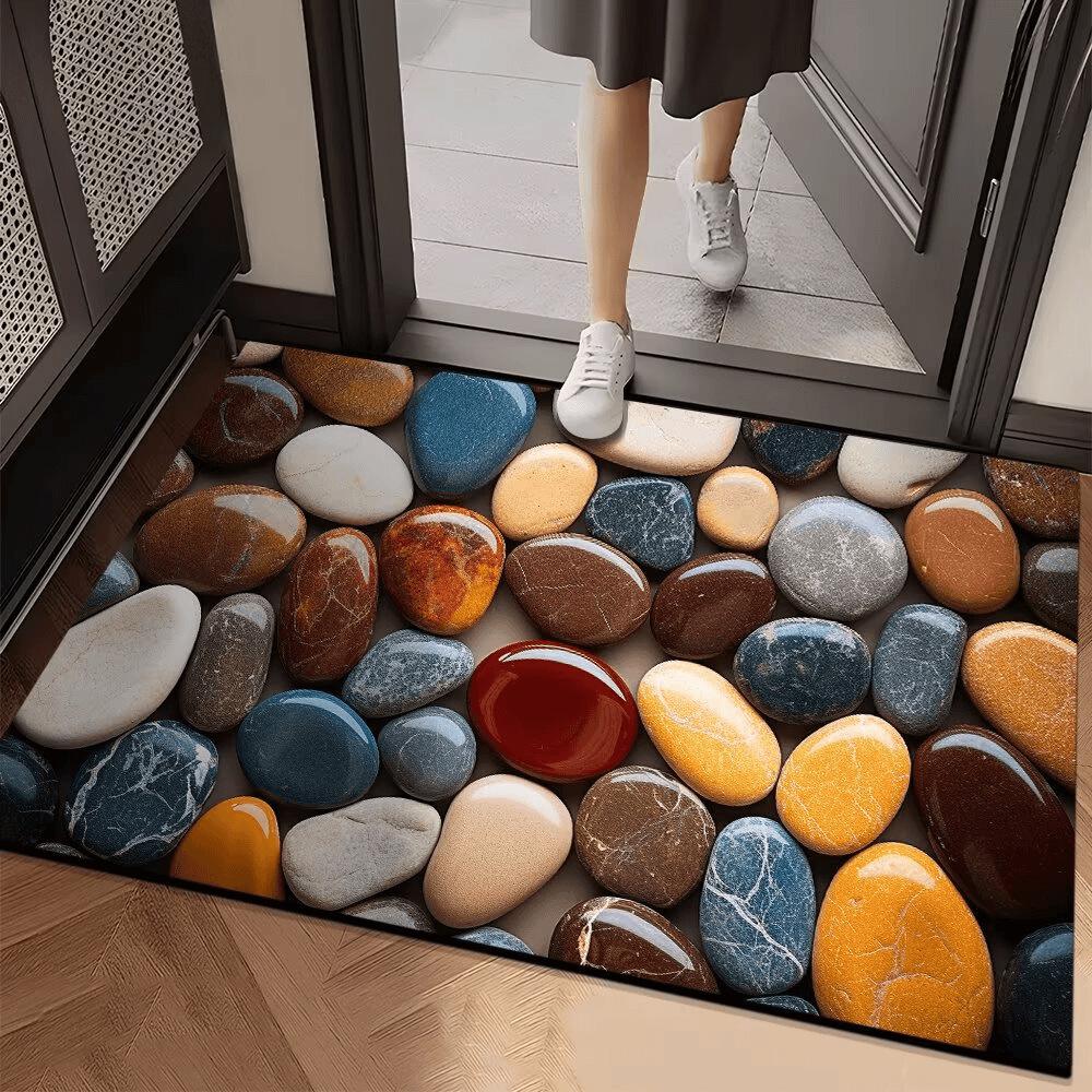 3D Pebble Floor Mat Bathroom Foot Mat Anti Slip Bathroom Floor Mat Household Floor Mat