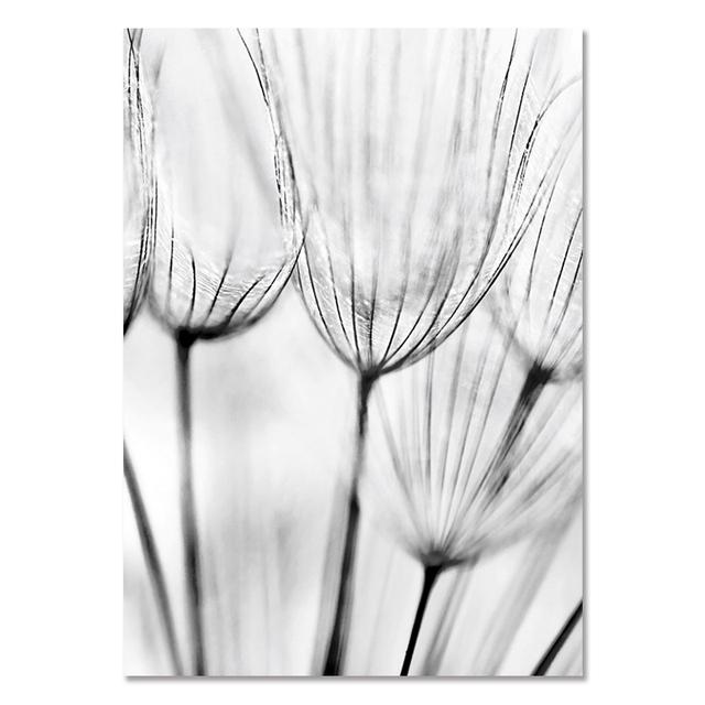 Black and White Canvas Art Painting Life Quote Nordic Posters and Prints Dandelion Poster Decoration Wall Pictures for Bedroom
