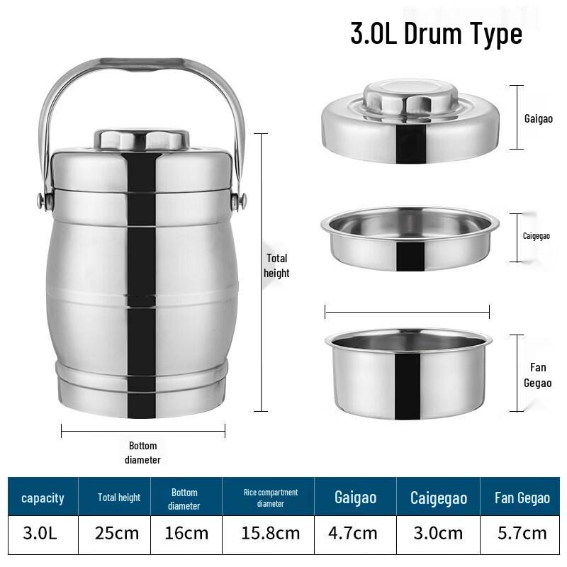 Yuro Stainless Steel Vacuum Insulated Portable Lunch Box