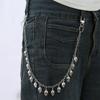 Trendy Blue Cracked Stone Bead Hip Hop Punk Style Keychains For Men Y2K Pants Chain Accesories