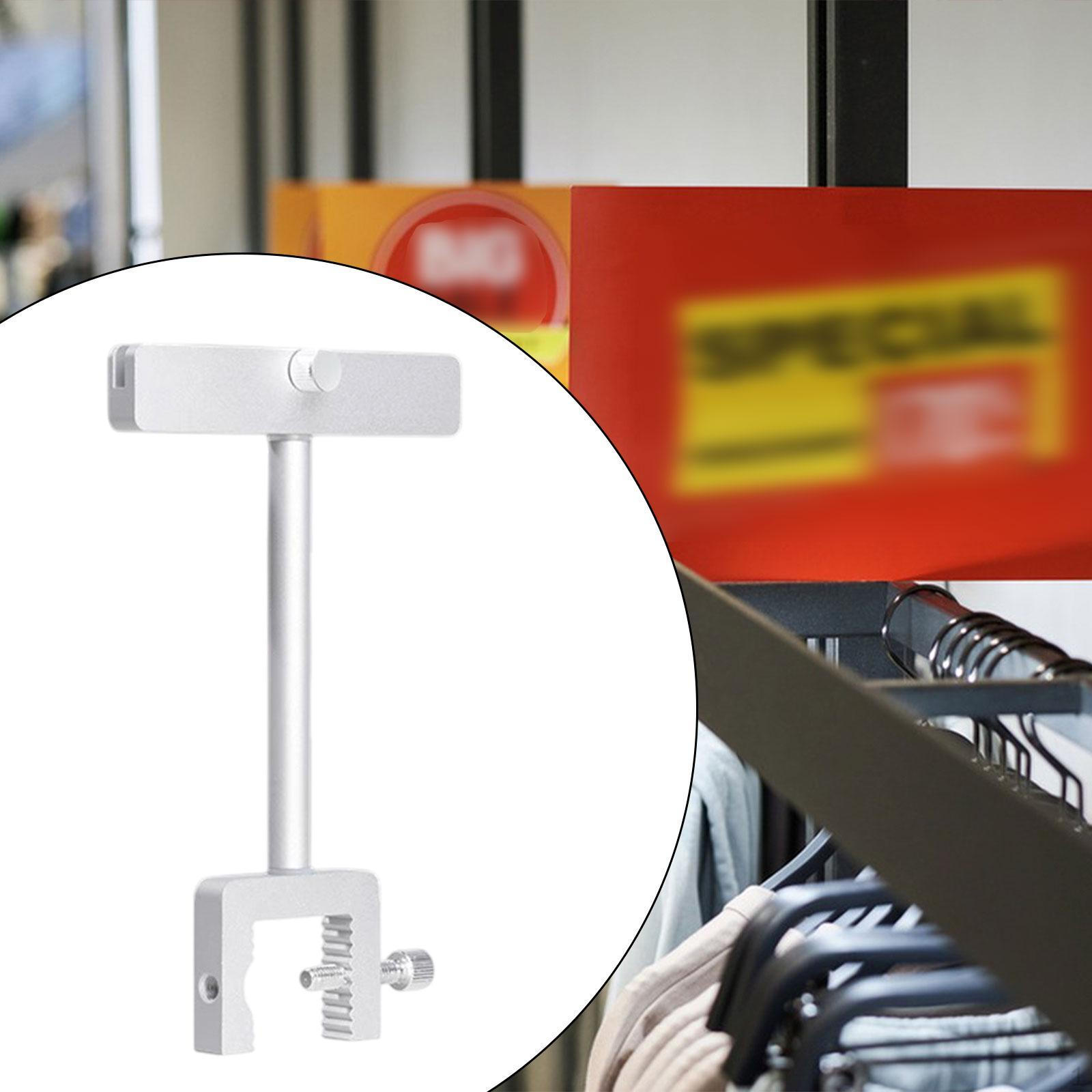 Aluminum Alloy Sign Holder Clamp for Merchandise Display in Shops серебряный