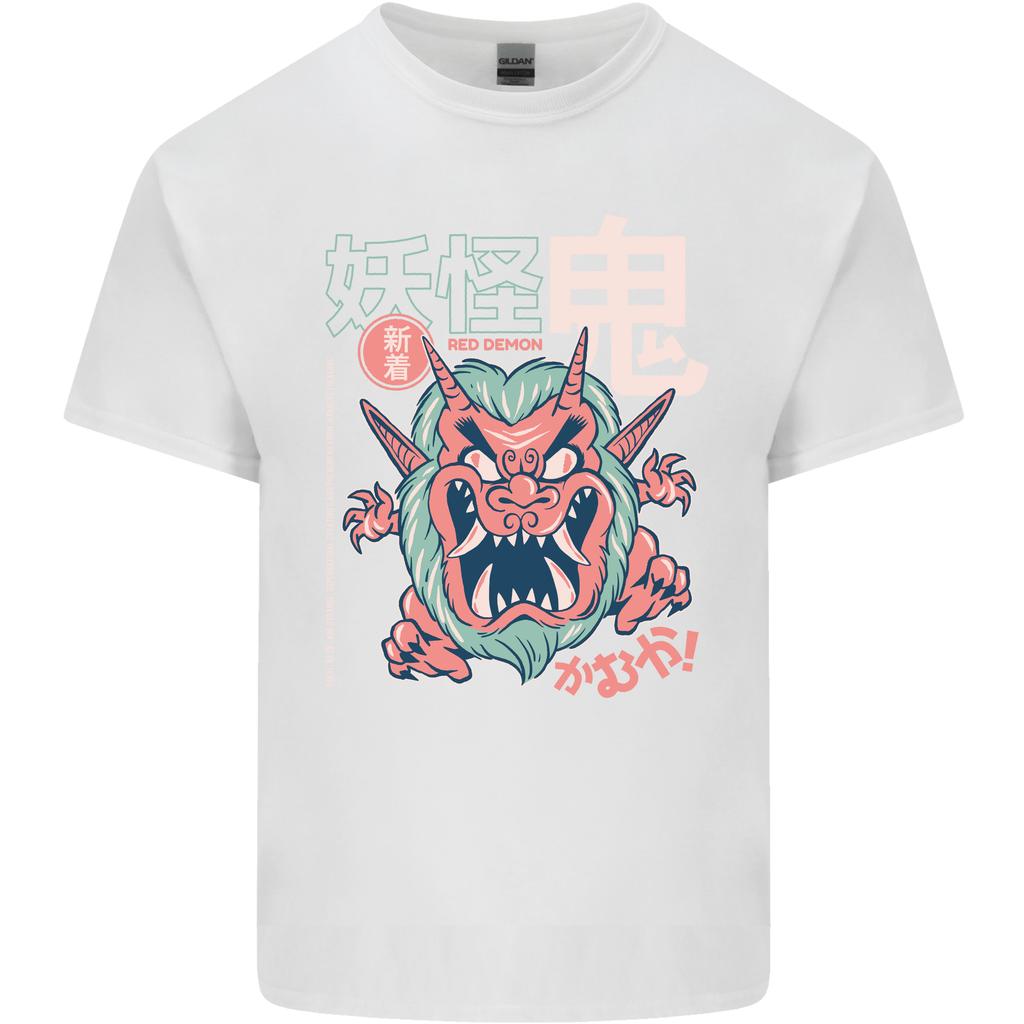 Oni Yokai Japanese Red Demon Unisexs Light Cotton TShirt