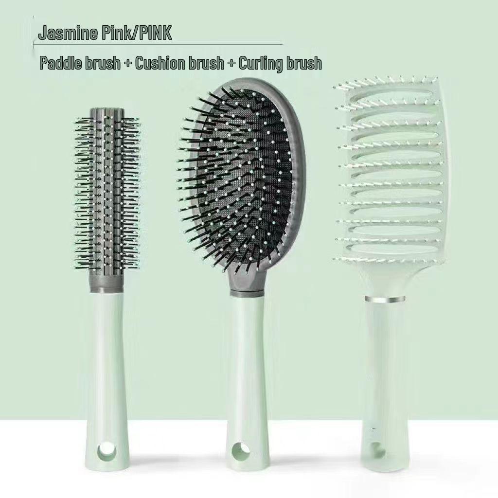 Large Curved Hairbrush with Airbag, Scalp Massage, Men's Fluffy Comb, Curling and Styling Vent Brush.