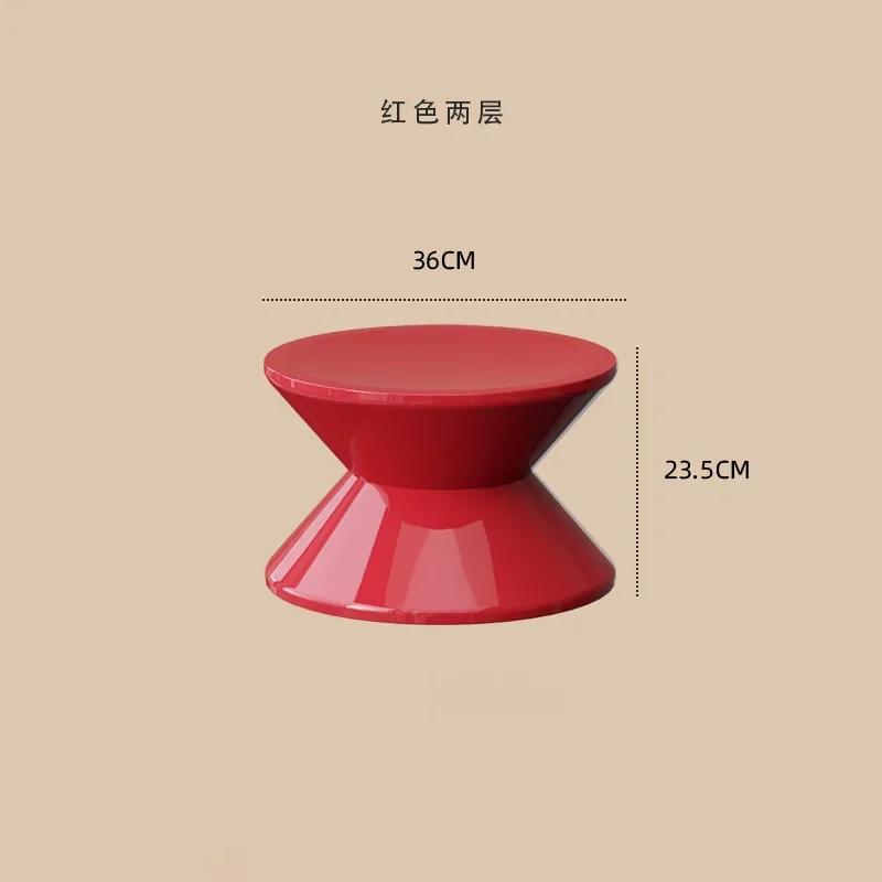 Realife Nordic Home Living Room Shoe Changing Designer Low Stool Round Stool Small House Stool Creative Plastic Hourglass