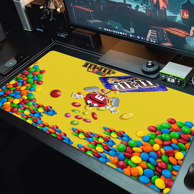 M&M's Podkładka pod mysz Duży rozmiar Podkładka na duży stół do gier Antypoślizgowa Podkładka pod laptopa Tablet Duża podkładka pod mysz XXL Mata na mini PC z obszyciem