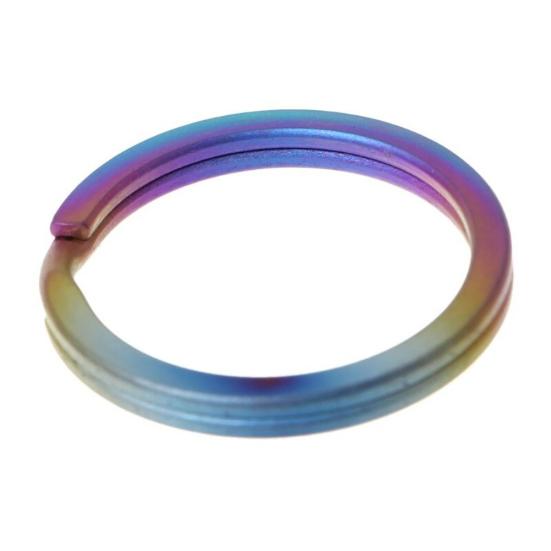 1 st titanmetall nyckelring Lättviktig Rostfri nyckelring Rund Hängande Cirkel