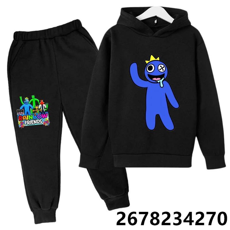 Kids Pullover Hoodie Sets Sweatshirt Boys Girls Anime Tops Kawaii Outwear Sudadera Children Clothes Game Rainbow Friends Hoodies