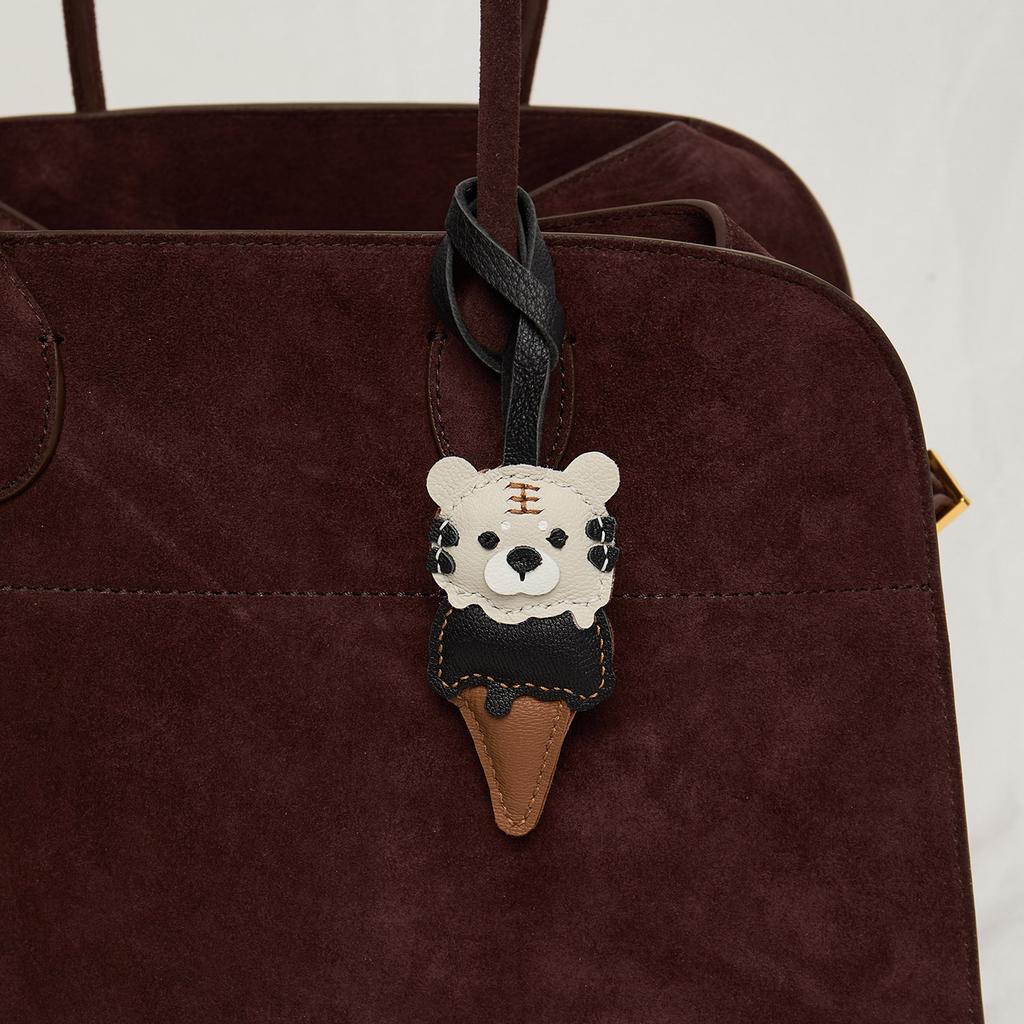 Ręcznie robiony designerski brelok ze skóry naturalnej na klucze samochodowe, unikalny kreatywny prezent dla mężczyzn i kobiet, oryginalny organizer na klucze Tiger Daji
