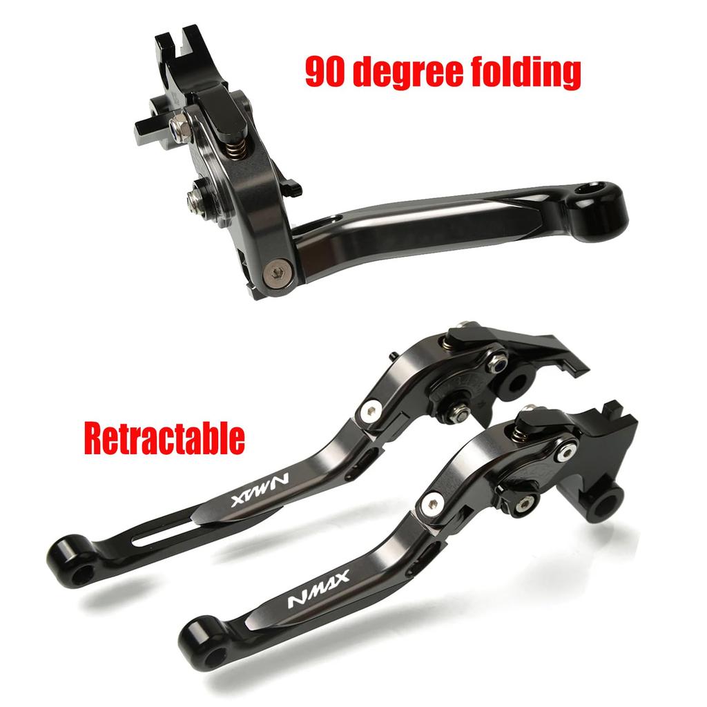 XIAXIA For NMAX 155 NMAX 125 2025 Adjustable Folding Scooter Brake Clutch Lever Handle nmax155 nmax125 2020-2025 Motorcycle Accessories (Titanium)