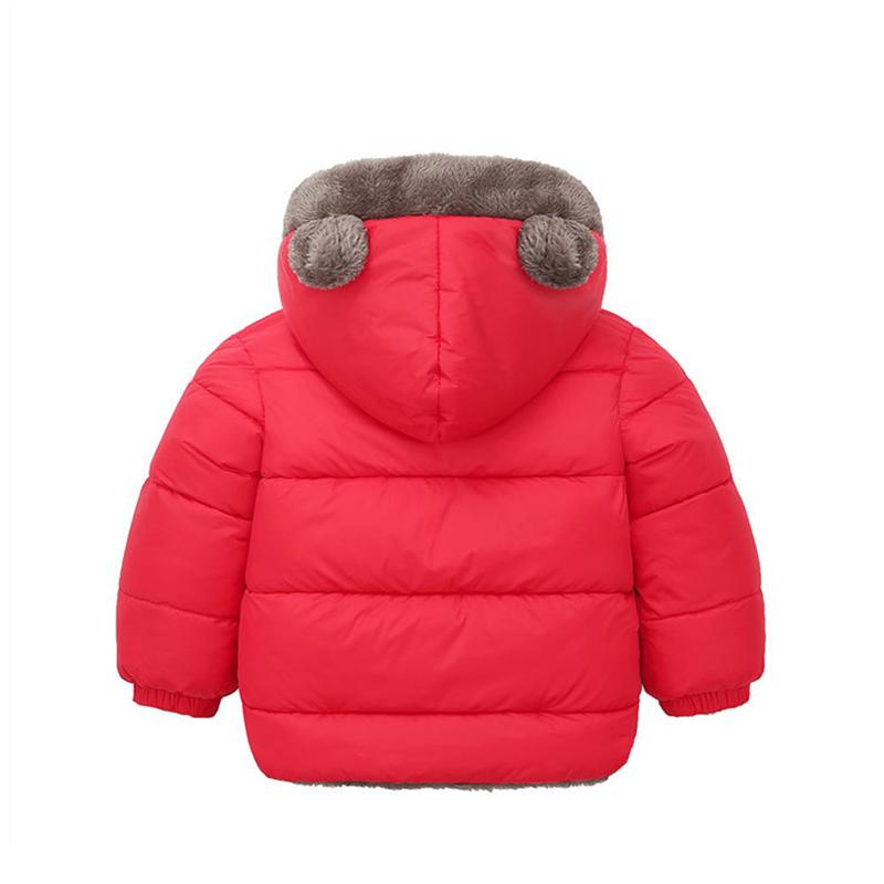 Overbekledning Gutteklær (Størrelser 4 år og oppover) Barn Gutter Vinter Varm Pelskant Hette Polstret Kåpe Jakke Parka Yttertøy 2-5 År