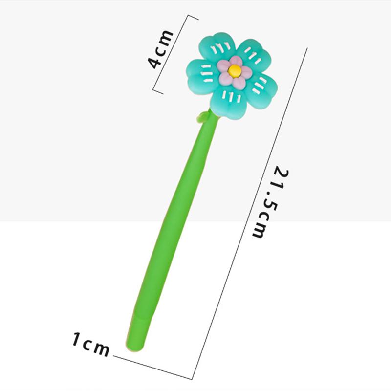 1 Piece Stationery Flowers Cute Cartoon Panda Soft Gel Pen Sunflower School Office Kawaii Supplies Creative Pens