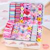 Fashion Hair Accessories Set, Glitter Bow Clips Star Clips Floral Hair Ties Non-Damaging Elastic Bands Tie Clips, High-Value Multi-Purpose Portable