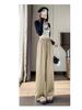 Women's Satin High-Waisted Acetate Wide-Leg Pants - Sun Protection Cool Ice Silk Drape for Short People