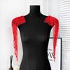 Black Tassel Chain Sequins Shoulders Wedding Dress Performance Dress Fashion Accessories