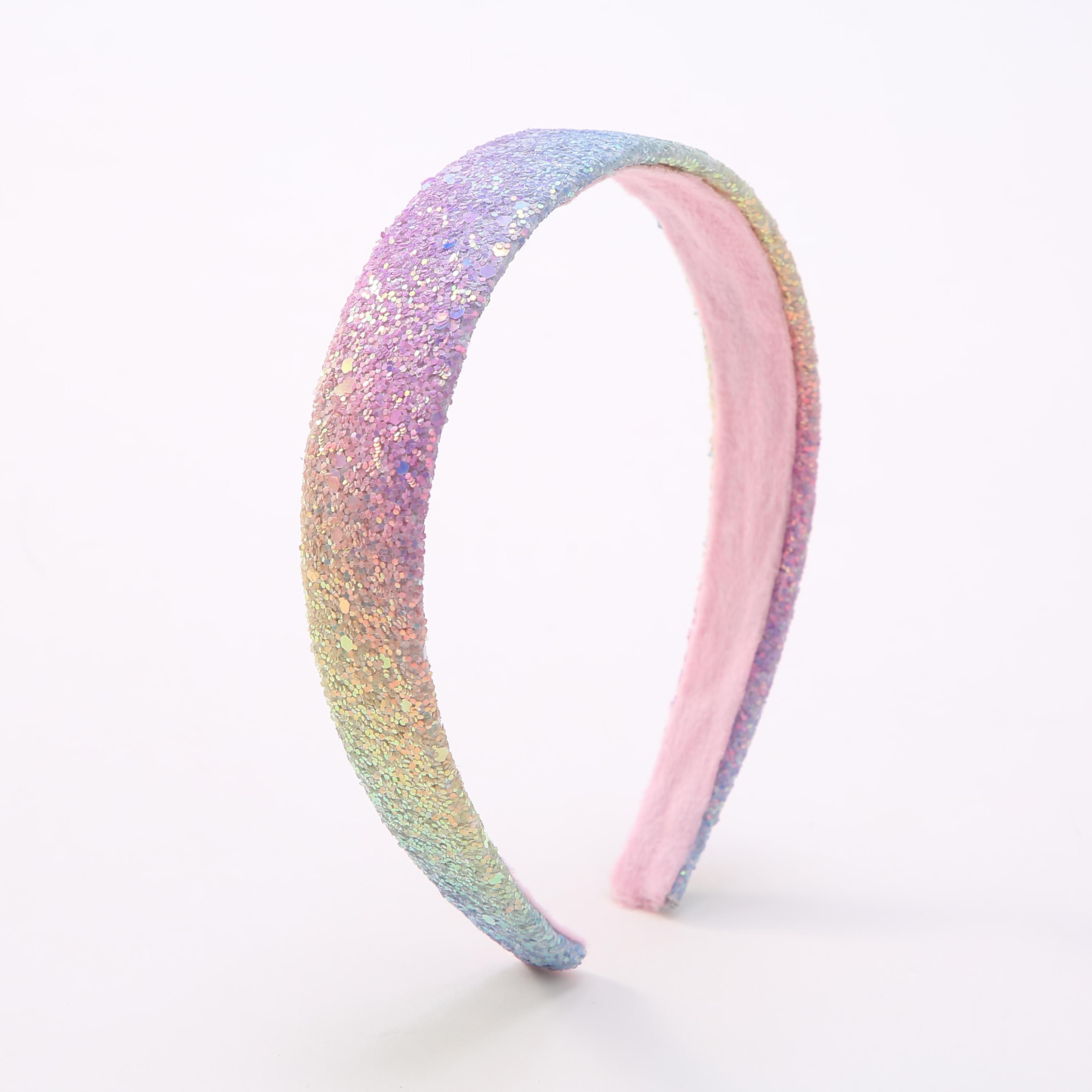 Sprankelende Glitter Hoofdbanden voor Kinderen, Sprankelende Brede Regenboog Hoofdbanden, Schattige Hoofdband voor Kinderen, Dikke Sprankelende Kinder Haarband white