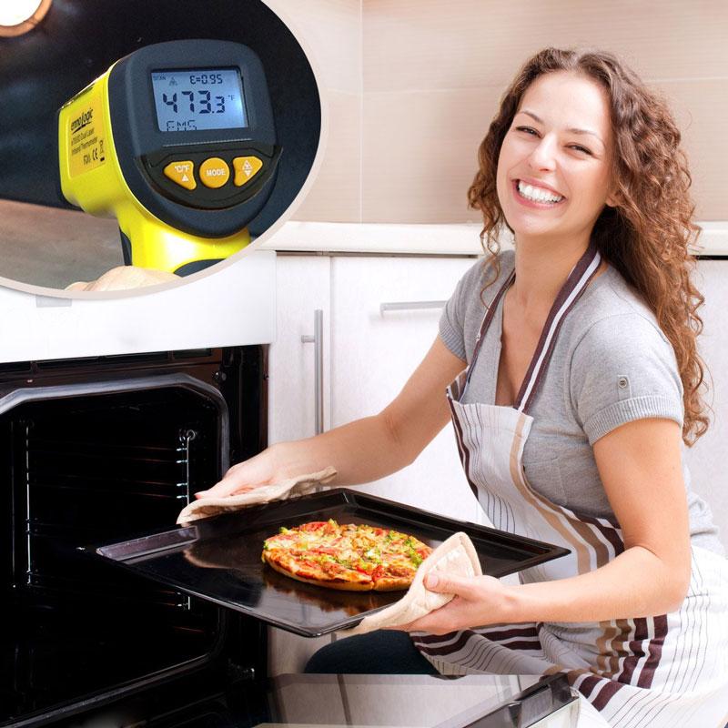 Handheld Non Contact Heat Laser Temperature Digital Infrared Thermometer for Cooking,BBQ,Pizza Oven,-58℉~1022℉(-50℃~600℃ 2
