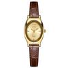 Hoogwaardig Leren Dameshorloge, Verfijnd Ovaal High-End Quartzhorloge, Waterdicht Dameshorloge