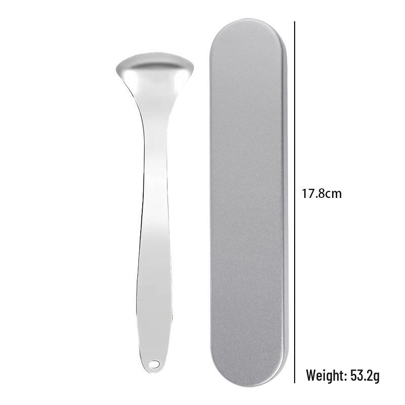 Stainless Steel Dental Tool Set: U-Shaped Tongue Scraper, Oral Mirror, and Tartar Remover