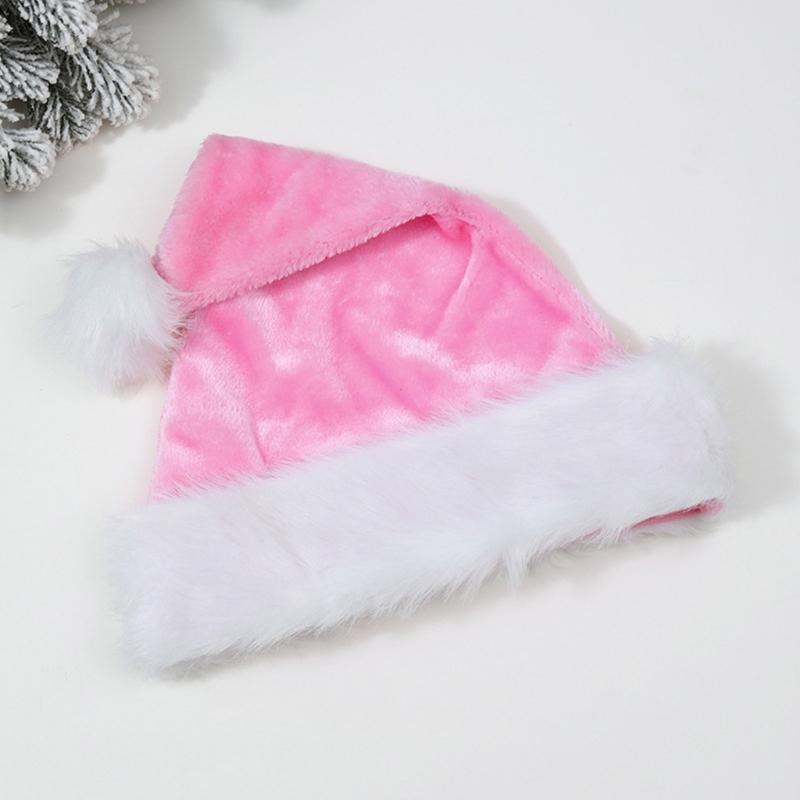 Christmas Headwear Cap Thicken Plush Perfect for the Holidays Colorful Outfits for Cosplay Santa Furry Hat