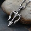 Collier Pendentif Trident de Poséidon en Acier Inoxydable Vintage pour Hommes Mode Colliers Trident Grec Amulette Bijoux Cadeau