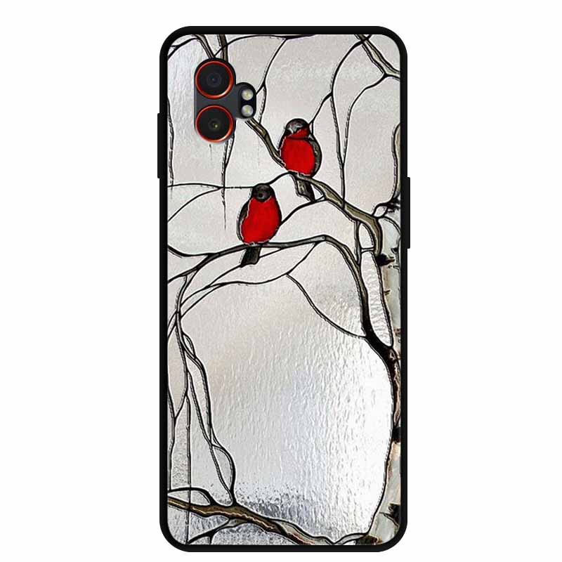 3D Emboss Case For Samsung Galaxy XCover7 Pro 5G Phone Case Flowers Silicone Soft Back Cover For Samsung Galaxy XCover7Pro Case