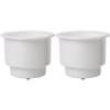 6 Piezas Portavasos Empotrable de Plástico para Bebidas y Latas con Drenaje para Accesorios de Barco, Coche, Marino, RV (Blanco)