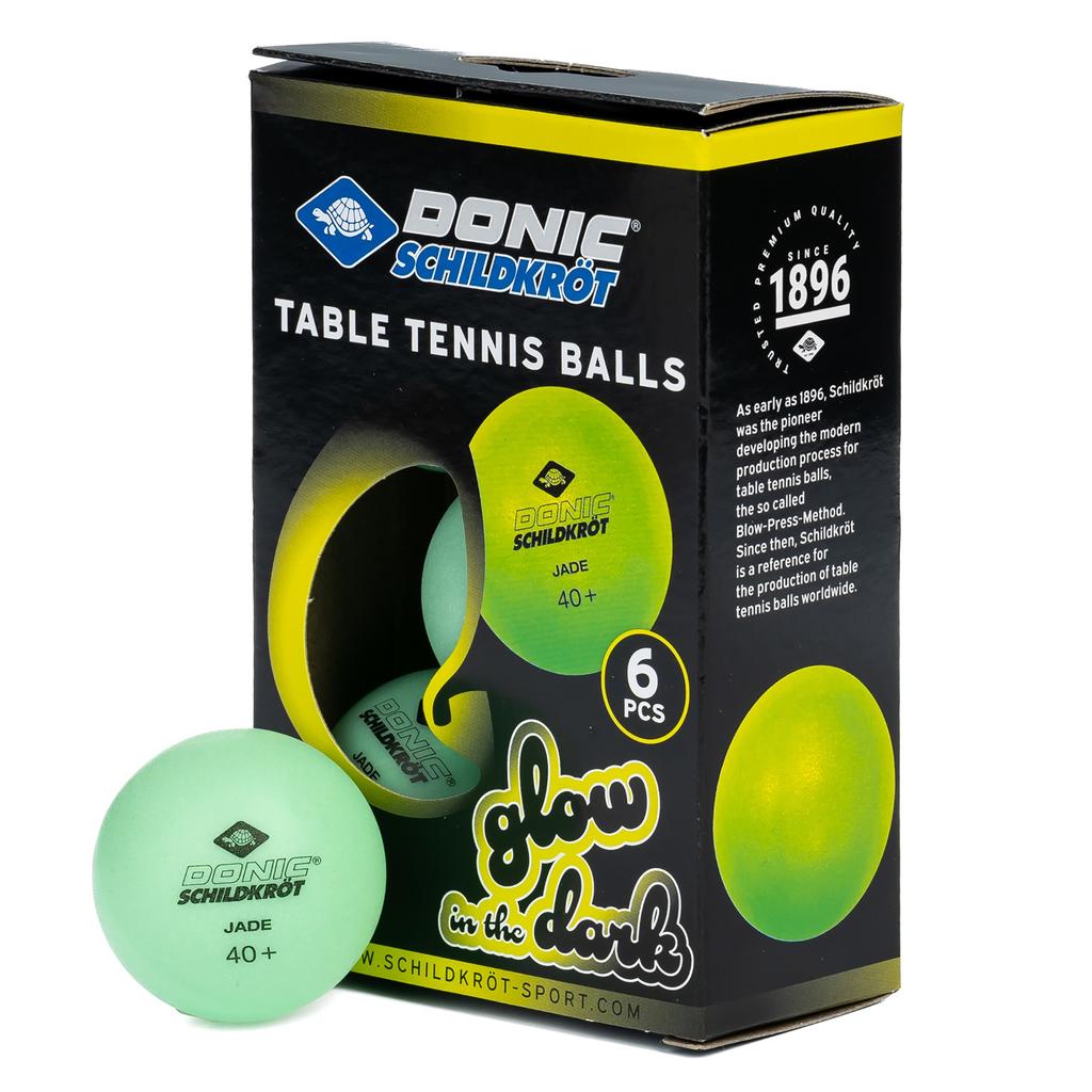 Schildkrot Glow-in-the-Dark Table Tennis Balls Poly 40+ 6 Pcs.