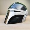 Handmade Steel Mandalorian Style Helmet – Wearable Metal Cosplay Armor, Gothic Black Warrior Helmet, Collector Gift