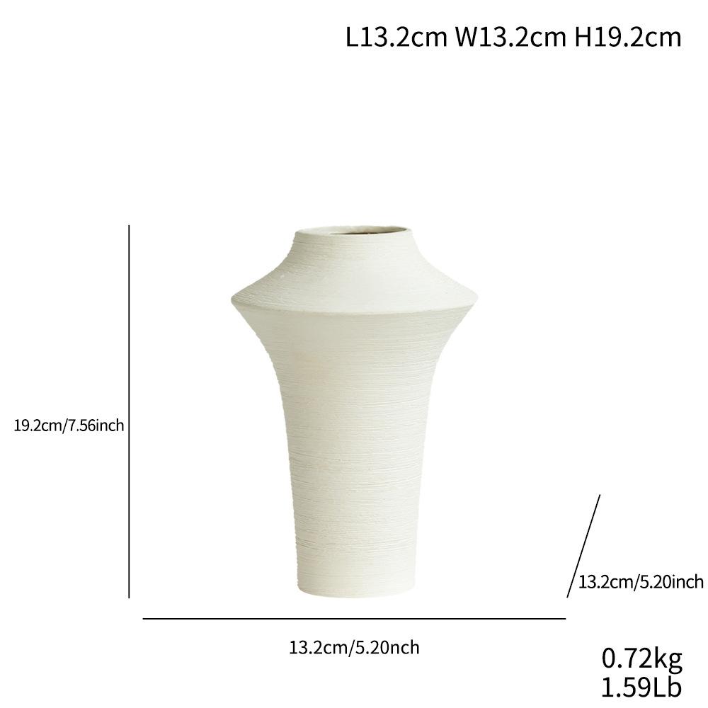 Jumping Knife Engraved Ceramic Vase High-End Home Light Luxury Decoration Ornament Desktop Simple Art Flower Arrangement