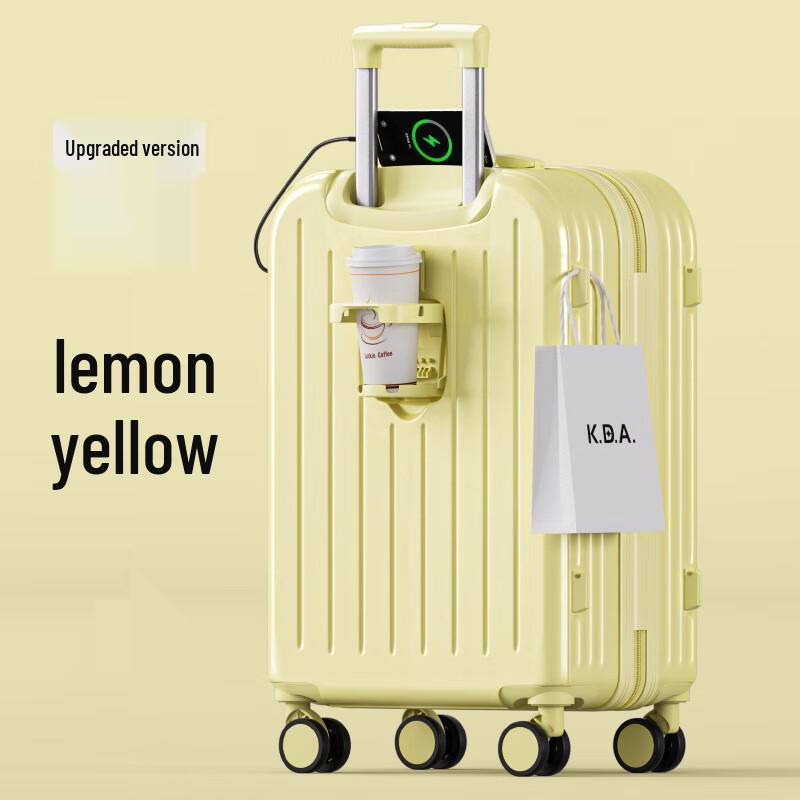 Kuaichi Hardside Spinner Luggage with Cup Holder