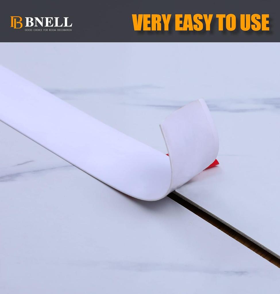 1pc 1m/39.37in self-adhesive PVC floor transition strip, elegant wood grain plastic floor divider strip