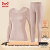 Maoren Women's Hyaluronic Acid Moisturizing Seamless Thermal Underwear Set