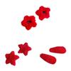1pair Red Color New Year Hairpins Barrettes Star Duckbill Clips Plush Star Hair Clips  Female/Kids