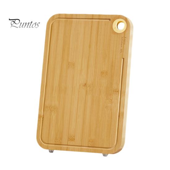 

Разделочная доска из бамбука, двухсторонние разделочные доски с канавкой для сока, кухонный разделочный блок для мяса, сыра, фруктов, овощей S жёлтый