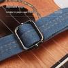 Customizable Wide Denim Ukulele Shoulder Strap for Pressure Relief