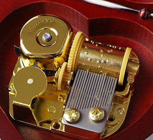 Sinzyo Heart-Shaped Music Box. Perfect for anniversaries, birthdays, celebrations, and gifts for girls! It also makes a great room decoration. (Wine R