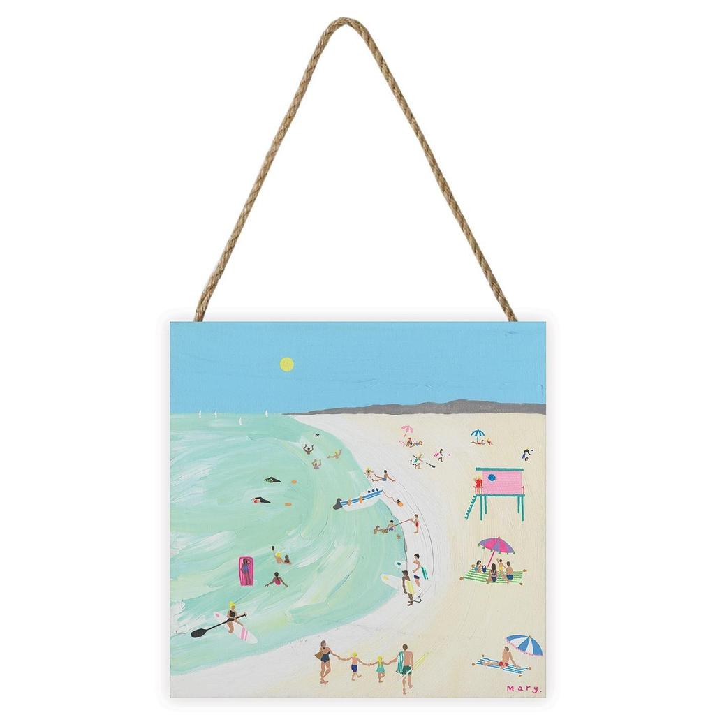 Mary Donald Hazy Beach Days Wooden Block