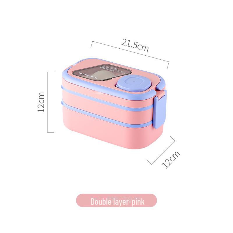 Microwave-Safe Multi-Layer Lunch Box with Cutlery and Food-Grade Fresh-Keeping Box