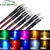 5X F3 3mm 20cm Precablat LED Lampă rotundă bec cip margele cablu DC 12V Diode emitente