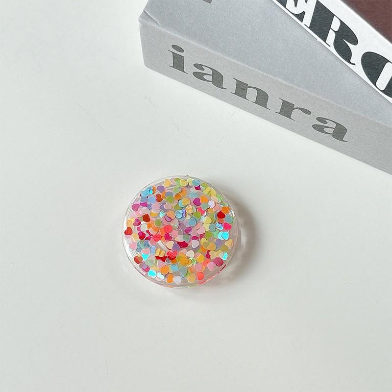Colorful Sequin Phone Airbag Holder Adhesive Small Fresh Women's Ring Gift Party Company Logo Printing
