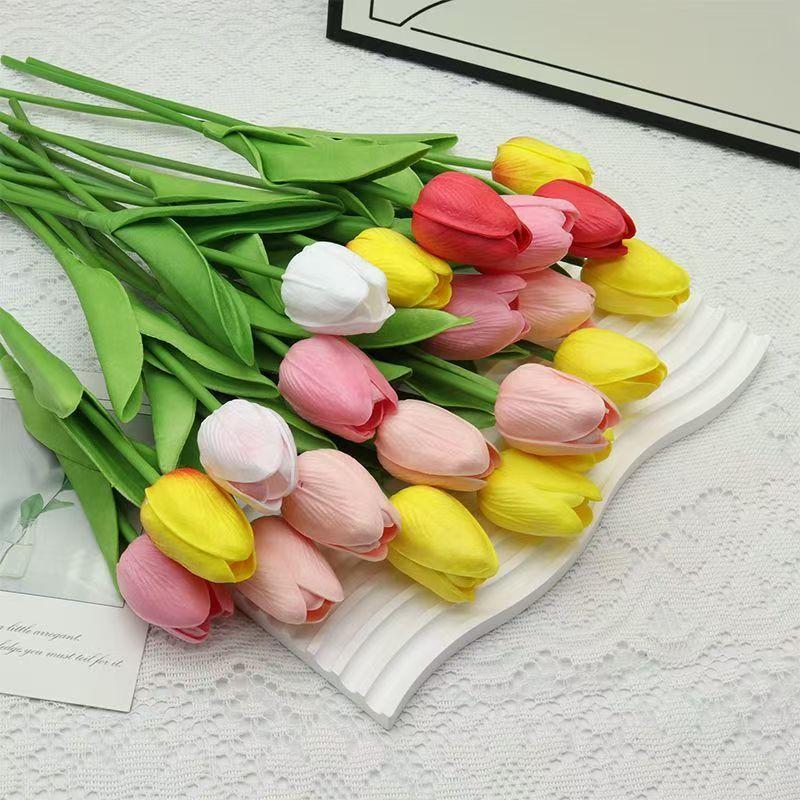 

5-15Pcs Artificial Tulip Bouquet Fake Flower for Christmas Candy Wedding Birthday Ceremony Decor Home Garden Bouquet Decoration 5pcs