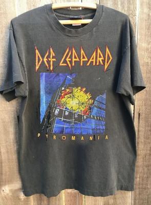 Def Leppard Pyromania Shirt Classic Style Charcoal Color Tshirt Vtg KH15693 Unisex T-Shirt
