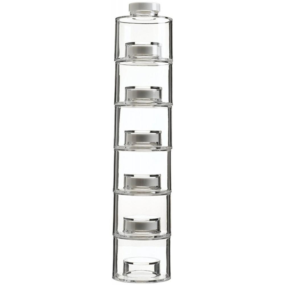 

Transparent Tower Seasoning Jar Spice Jar Bottles Container Condiment Storage 6PCS