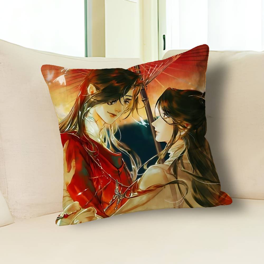 H-Heaven Officials Blessings Anime Celebrity Merchandise All-Match Printed Pillow Case Sofa Car Office Room Decoration Protector